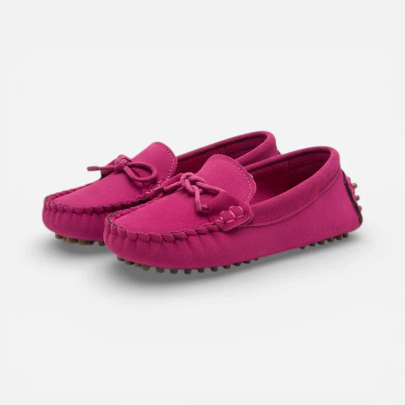 Mocassin En Daim Rose Pour Fillette