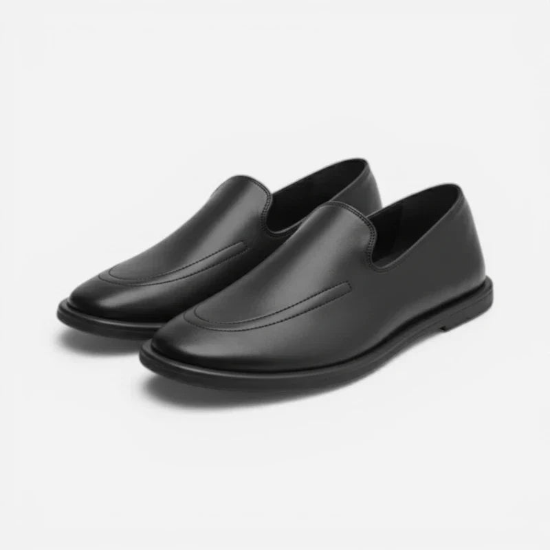 Mocassin Cuir Vernis Noir Femme