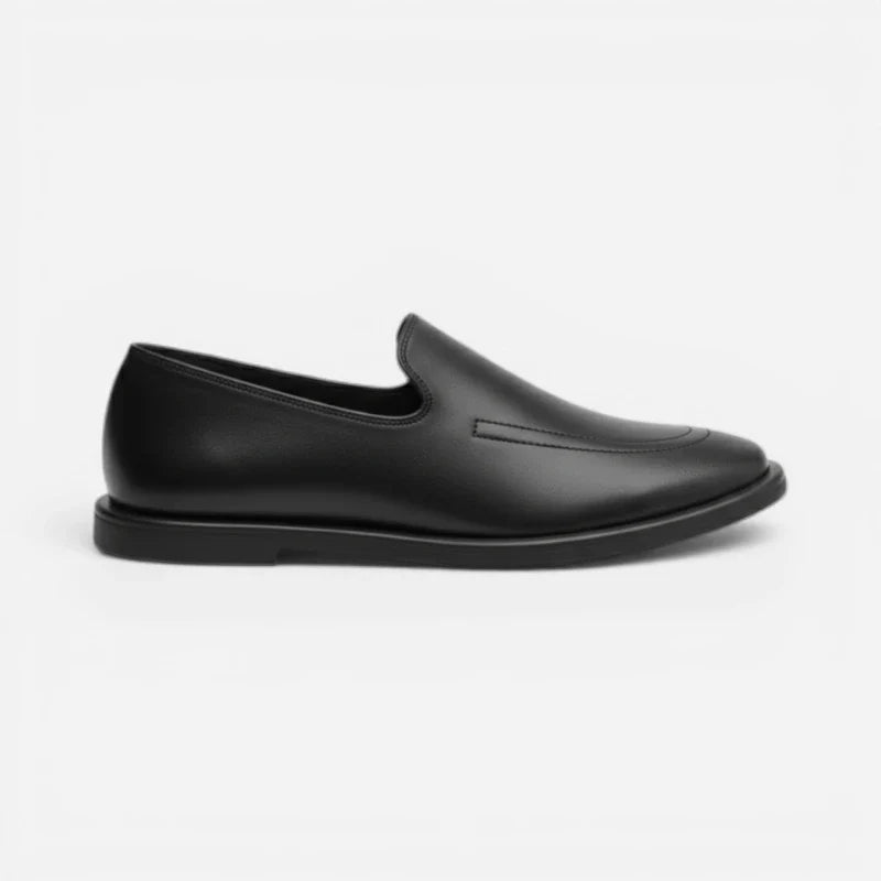 Mocassin Cuir Vernis Noir Femme