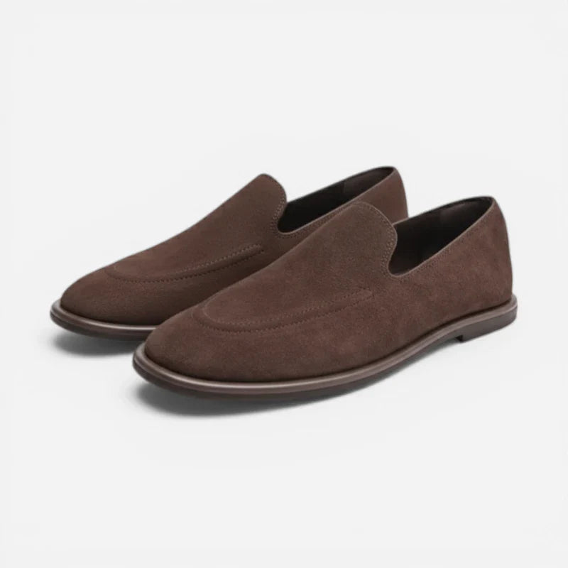 Mocassin Daim Marron Foncé Femme