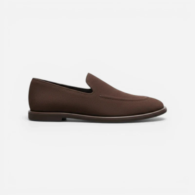 Mocassin Daim Marron Foncé Femme