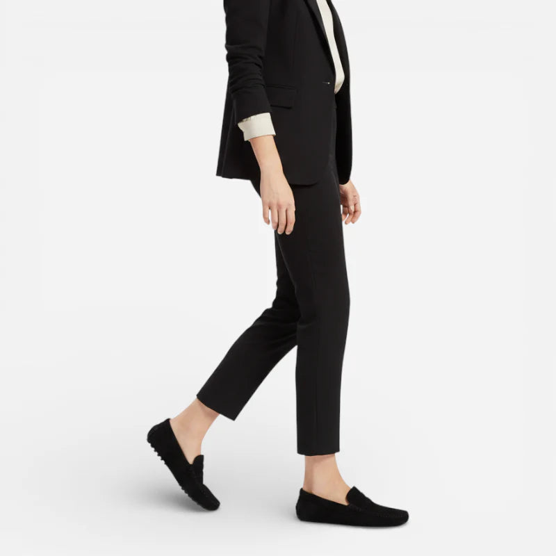 Mocassin Daim Noir Femme