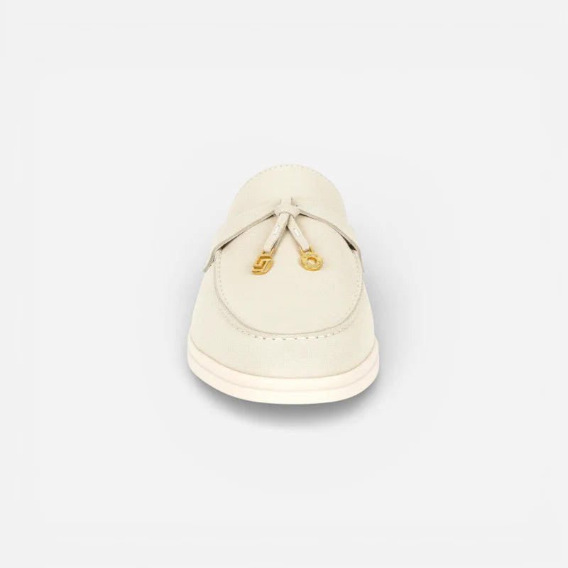Mocassin Ouvert Crème Femme