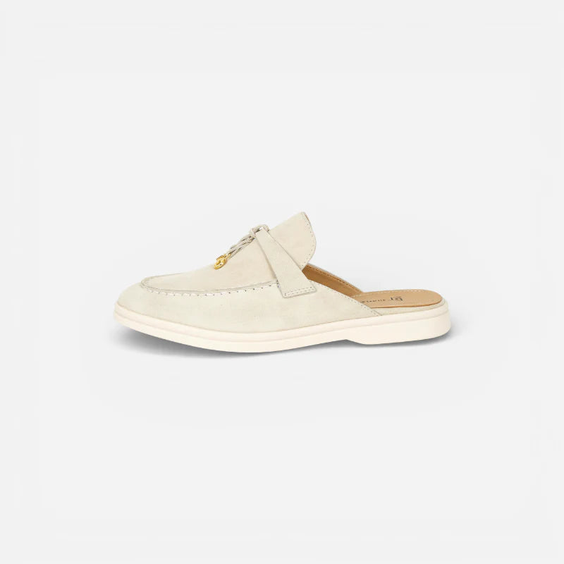Mocassin Ouvert Crème Femme