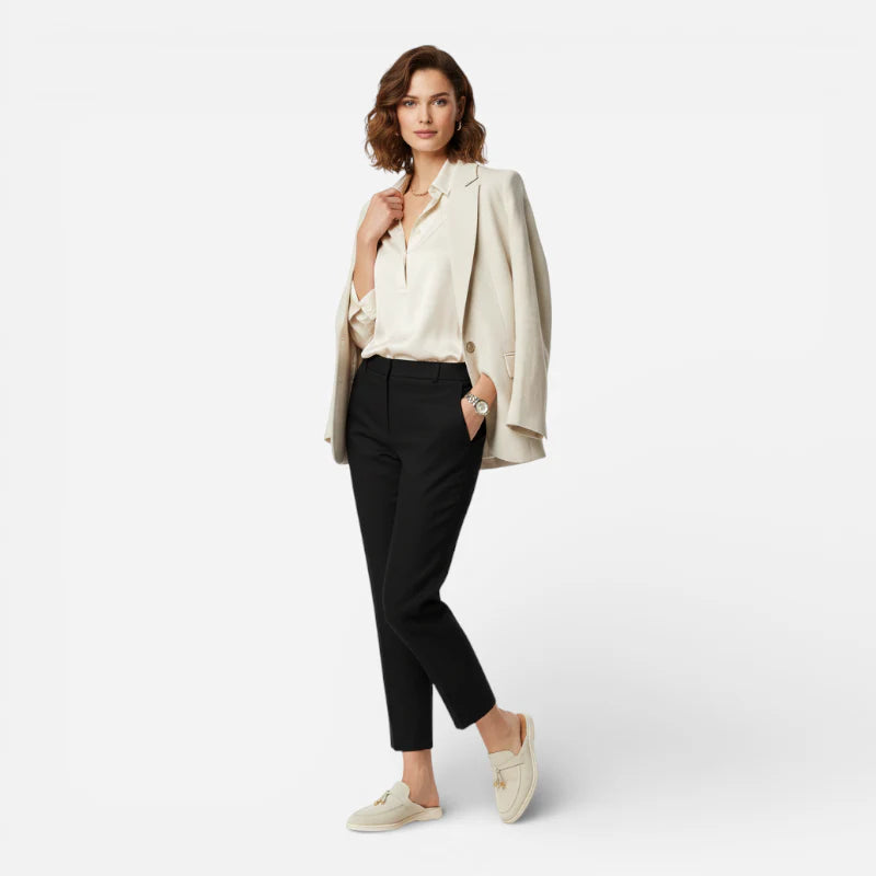 Mocassin Ouvert Crème Femme