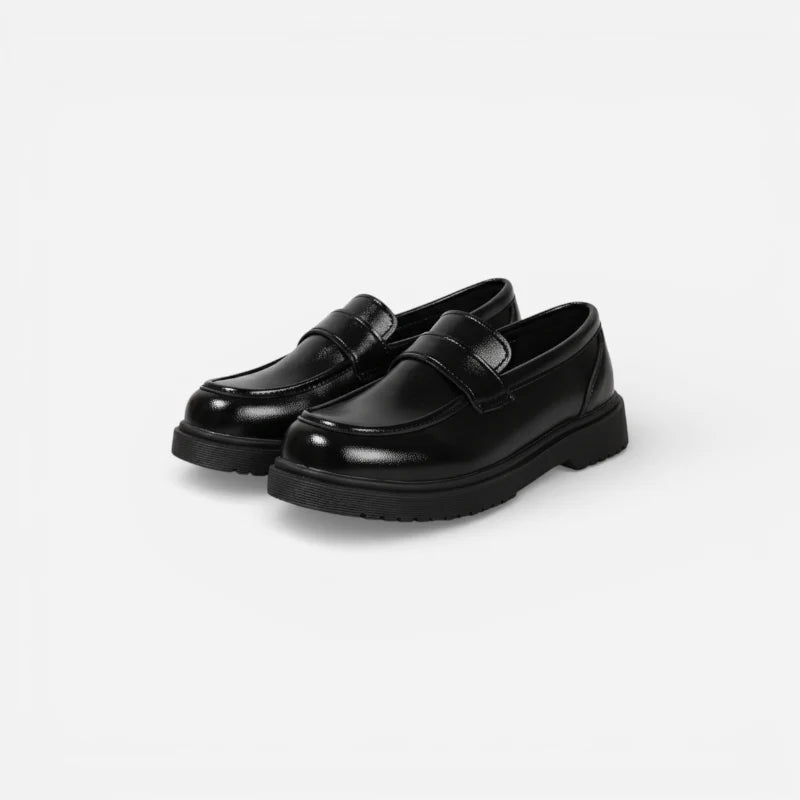 Mocassin Compensé En Cuir Vernis Femme Chic