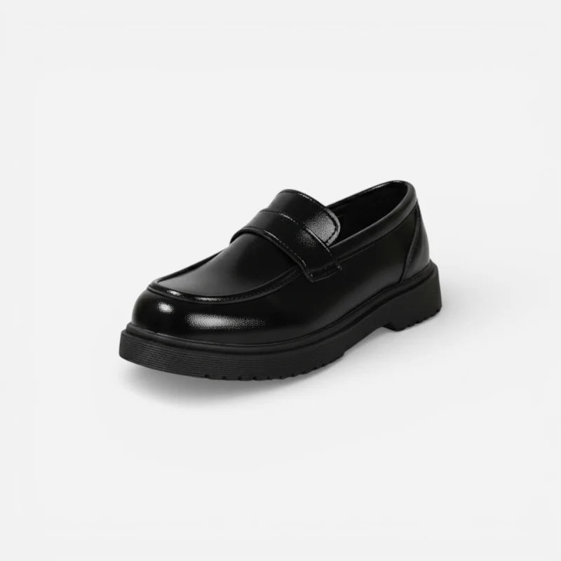 Mocassin Compensé En Cuir Vernis Femme Chic