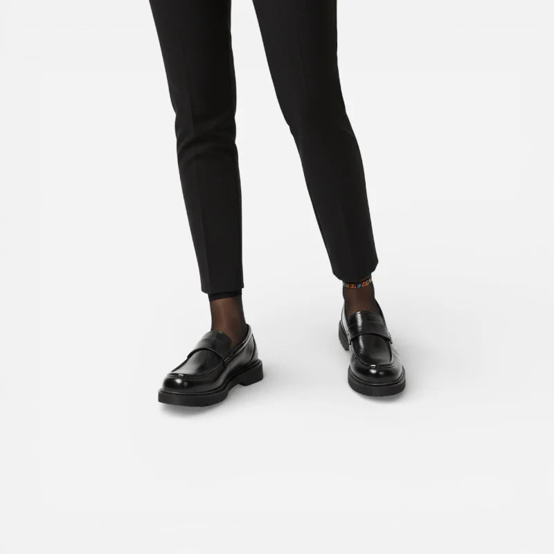 Mocassin Compensé En Cuir Vernis Femme Chic