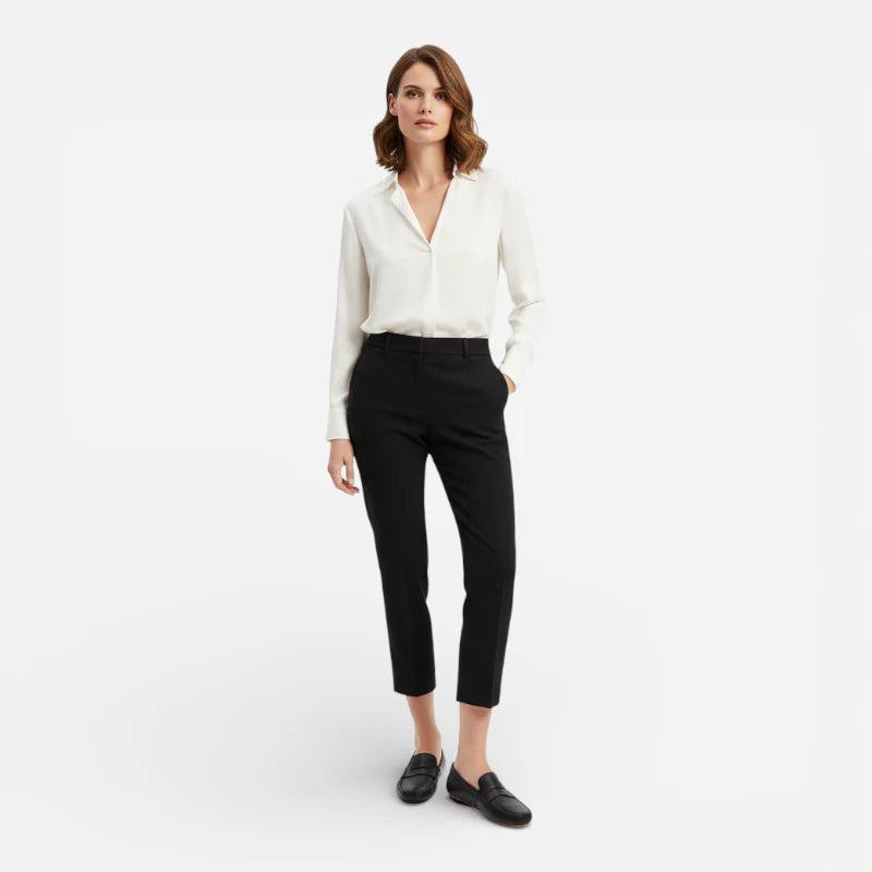 Mocassin En Cuir Mat Noir Pour Femme