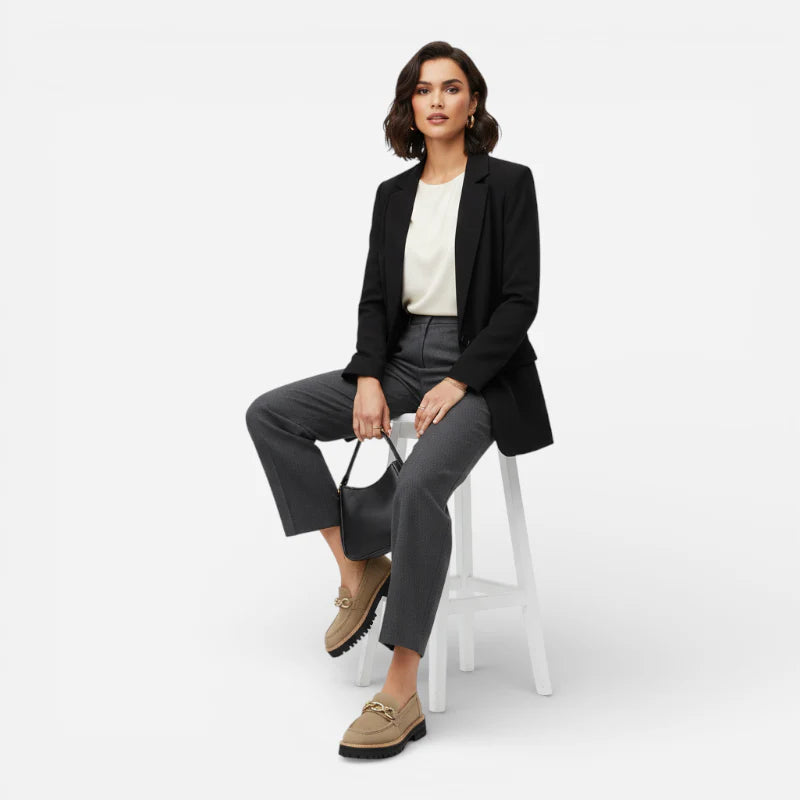 Mocassin Compensé Daim Camel Chainette Femme