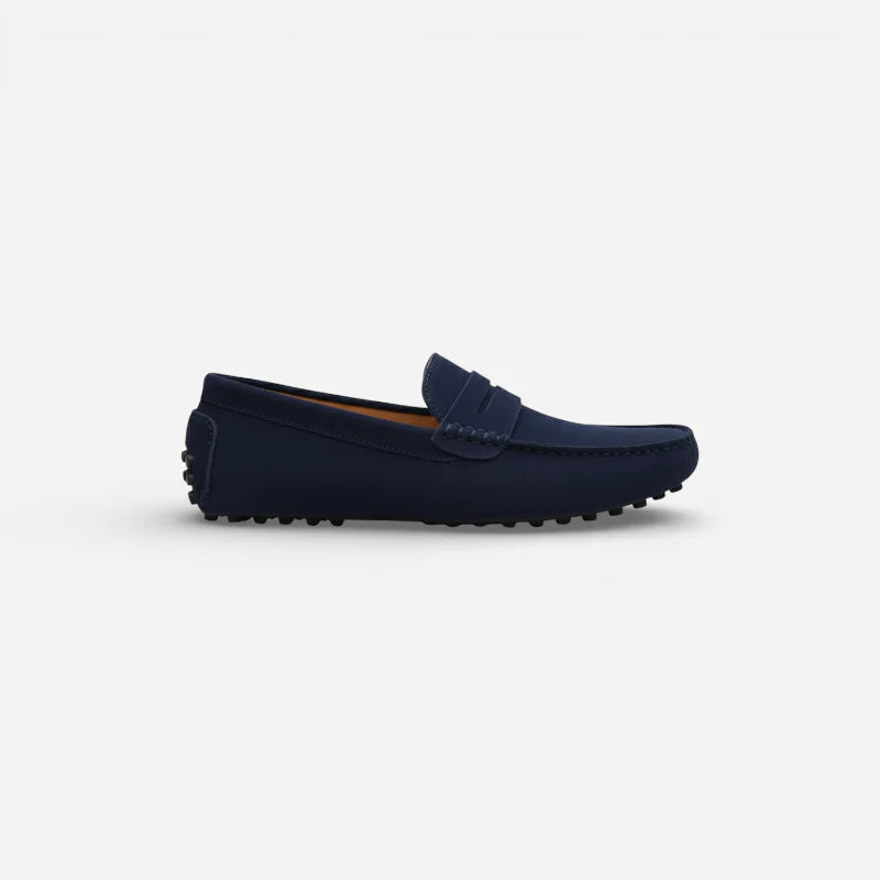 Mocassin Pour Homme Daim Bleu Marine