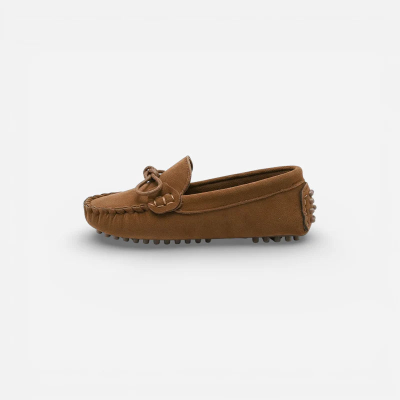 Mocassin Enfant En Daim Marron Bateau