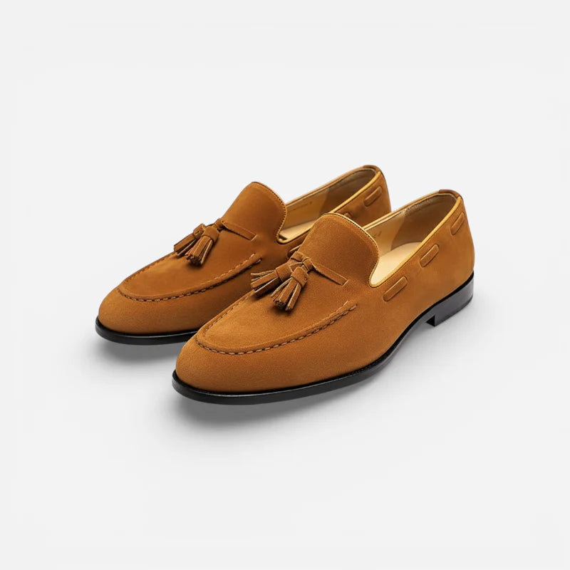 Mocassin Daim Camel à Gland Homme