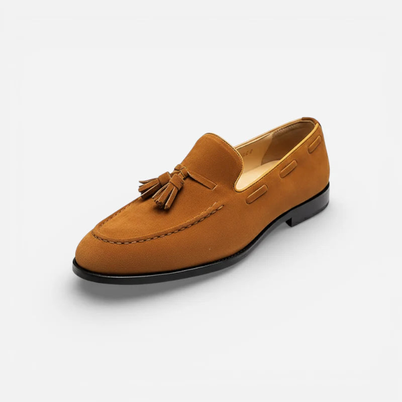 Mocassin Daim Camel à Gland Homme