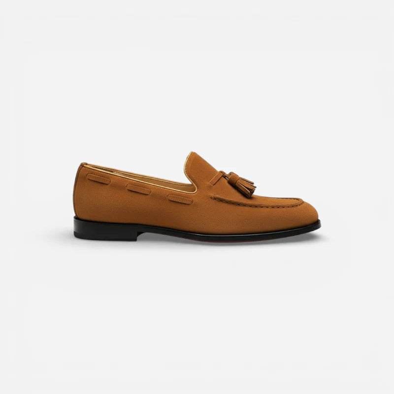 Mocassin Daim Camel à Gland Homme