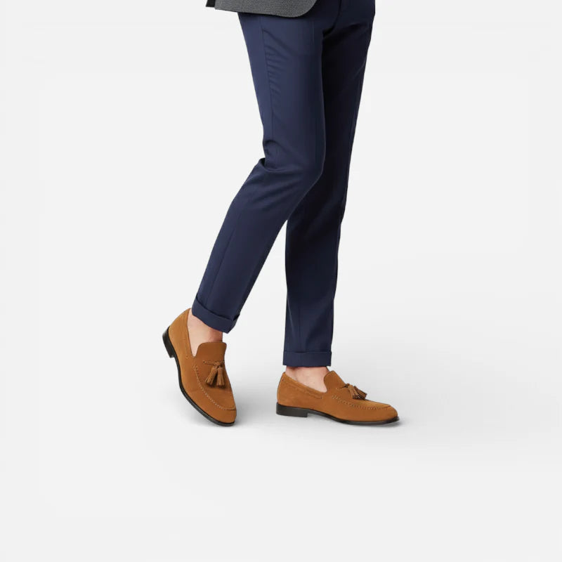 Mocassin Daim Camel à Gland Homme