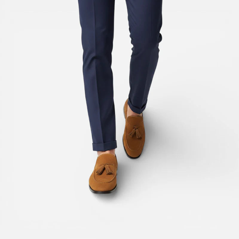 Mocassin Daim Camel à Gland Homme