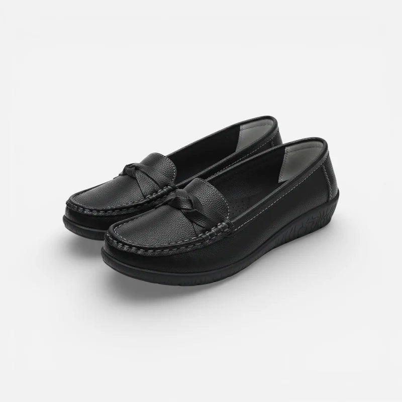 Mocassin Cuir Femme Noir