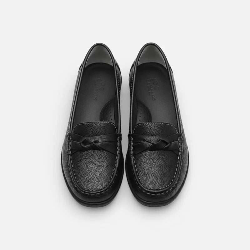 Mocassin Cuir Femme Noir