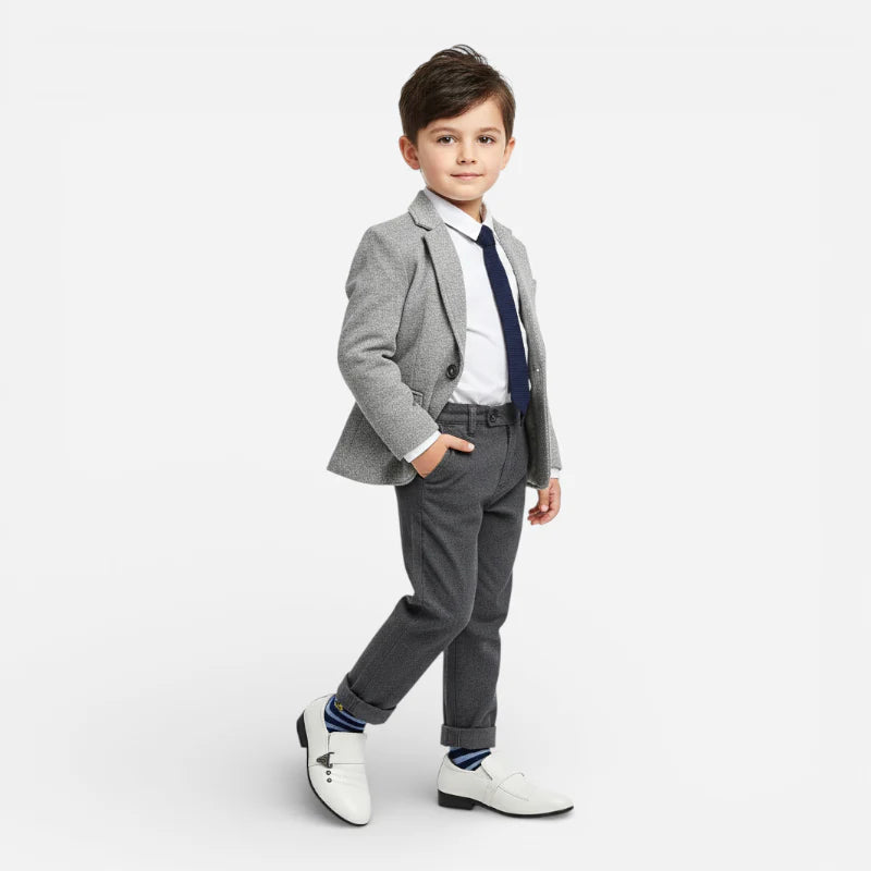 Mocassin Talon Pour Garçon Blanc