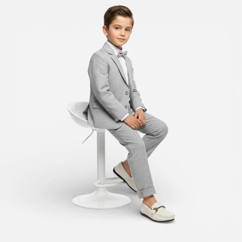 Mocassin Enfant Garçon Blanc En Cuir