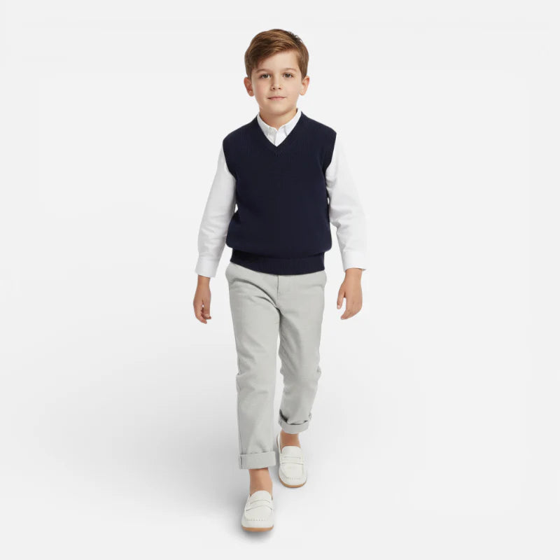 Mocassin Enfant Cuir Blanc