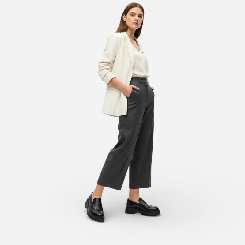 Mocassin Plateforme En Cuir Noir Pour Femme