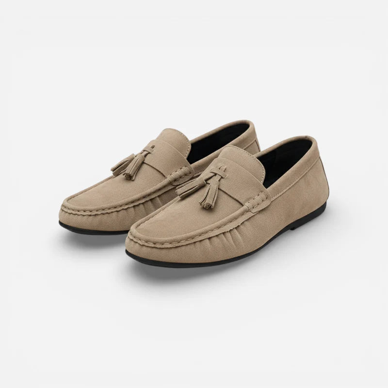 Mocassin En Daim Marron Clair Pour Bateau à Gland Homme