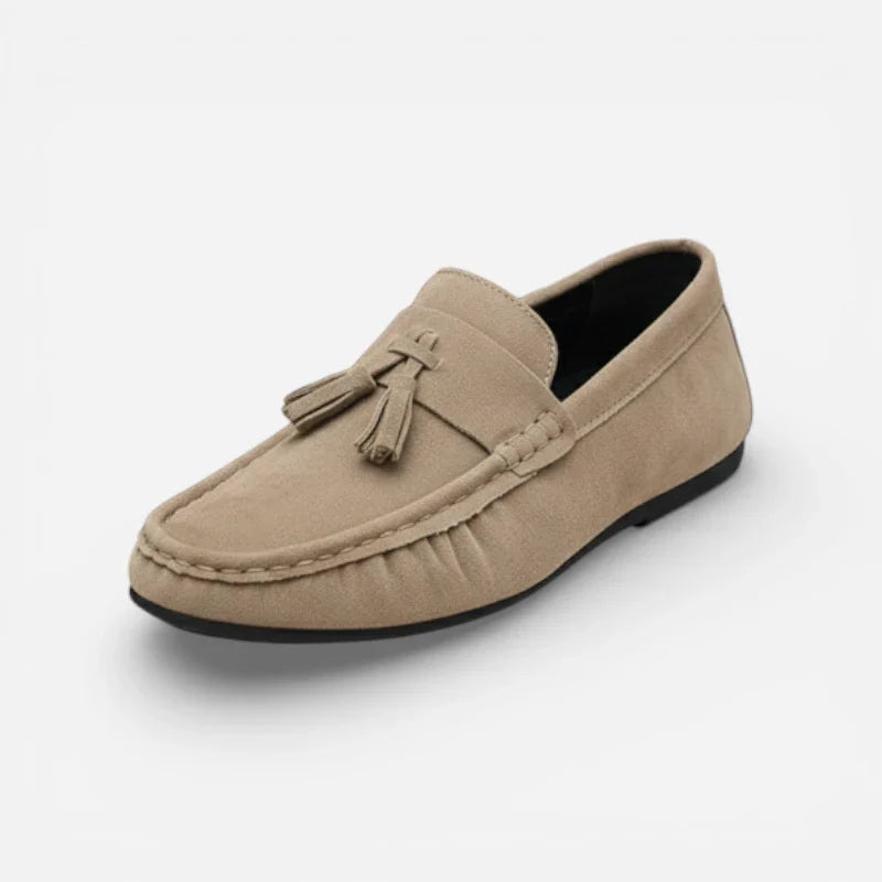 Mocassin En Daim Marron Clair Pour Bateau à Gland Homme