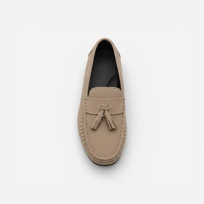 Mocassin En Daim Marron Clair Pour Bateau à Gland Homme