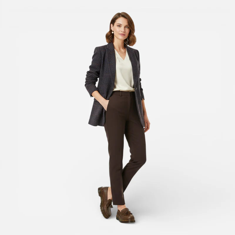 Mocassin Cuir Marron À Frange et Glands Pour Femme
