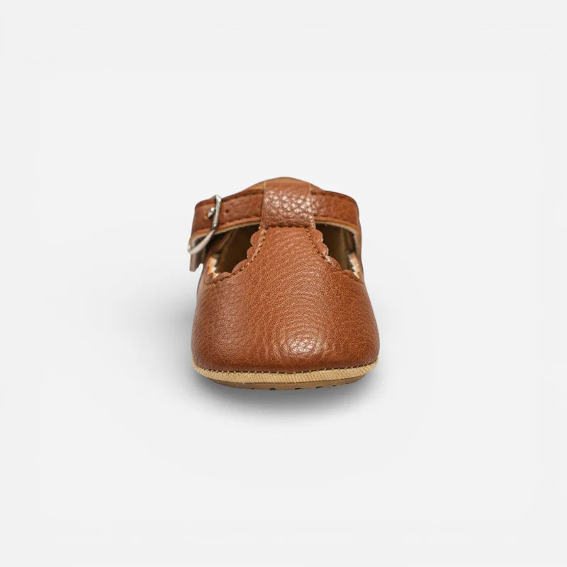 Mocassin Orthopédique Pour Bébé En Cuir Véritable Marron