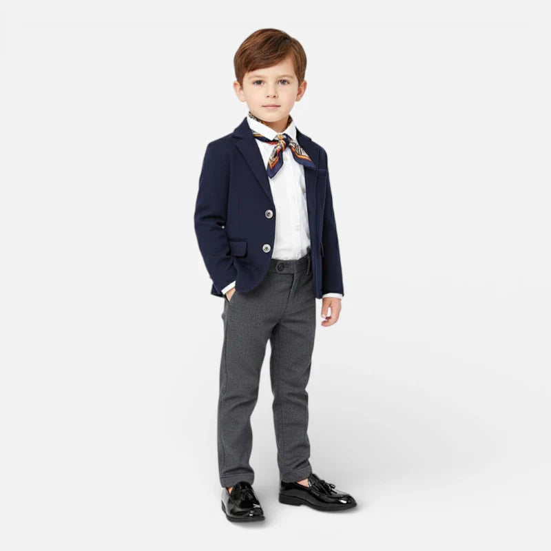 Mocassin Enfant Garçon Noir Vernis à Gland
