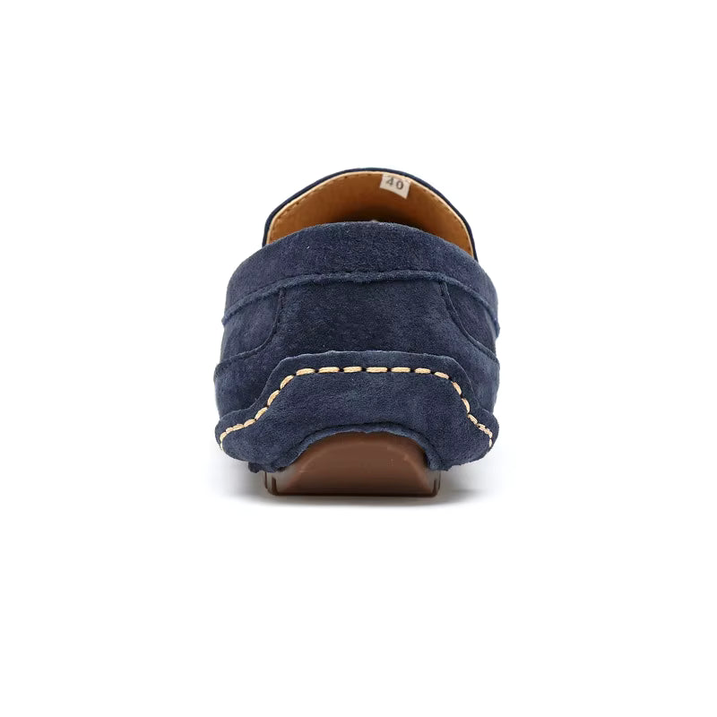 Mocassin Daim Bleu Marine Homme