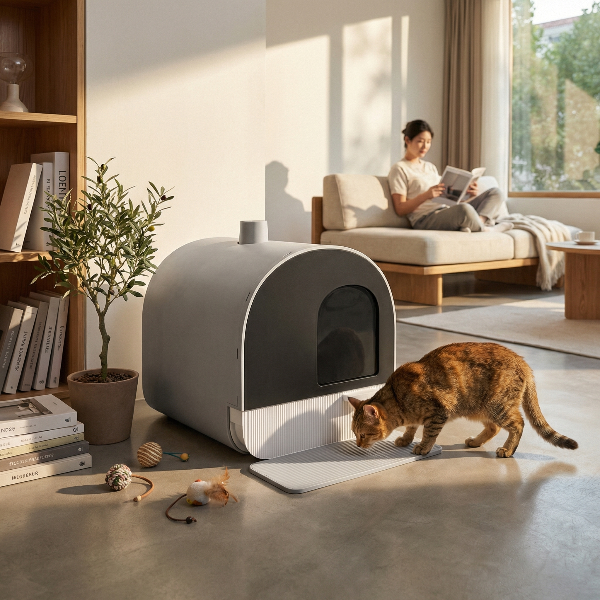 Maison litière pour chat