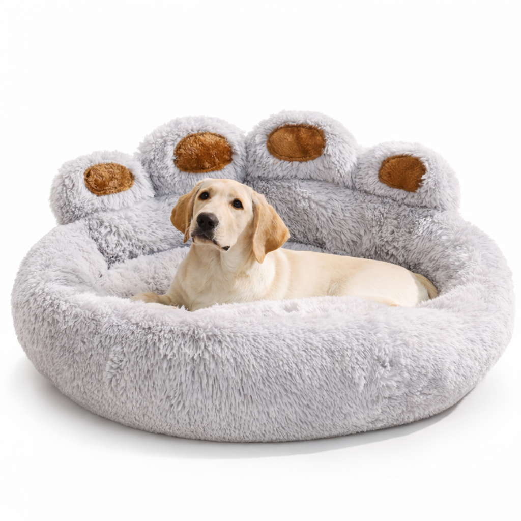 Panier chien en forme de patte