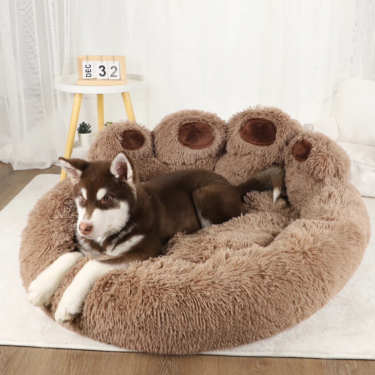 Panier chien en forme de patte