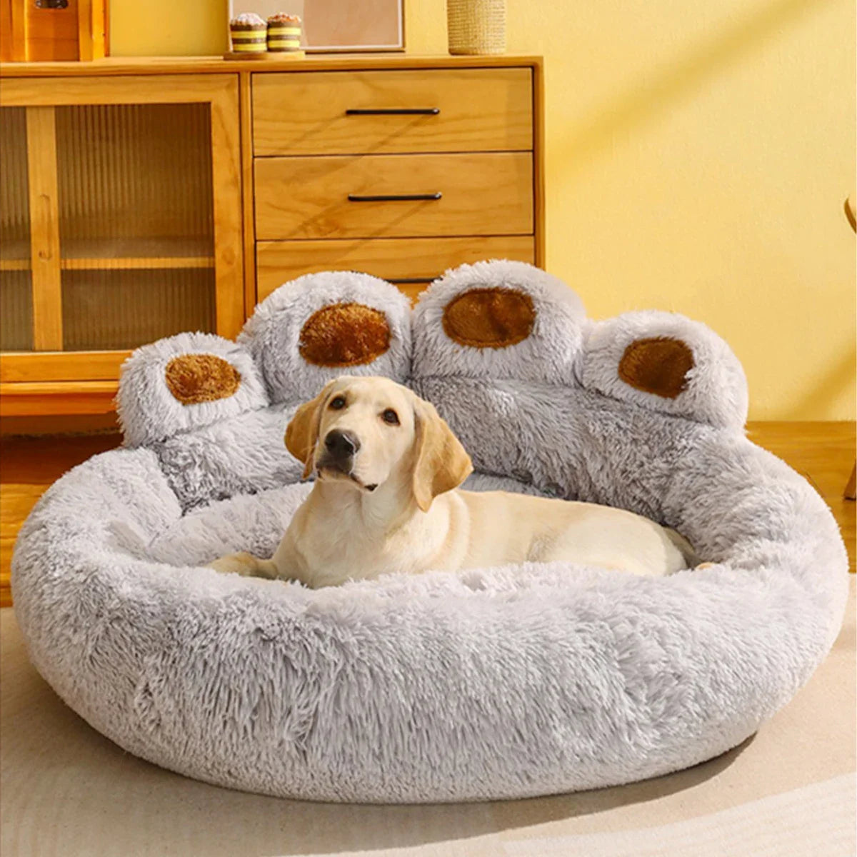 Panier chien en forme de patte