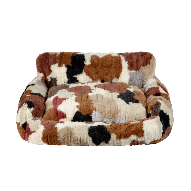 Panier chien orthopédique style zèbre
