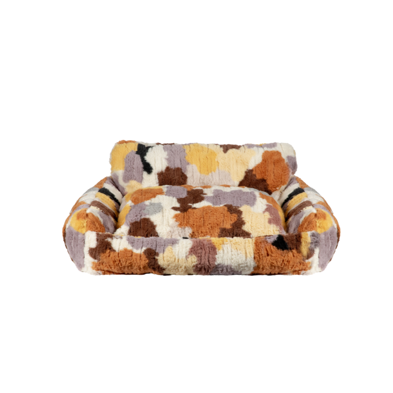 Panier chien orthopédique style zèbre