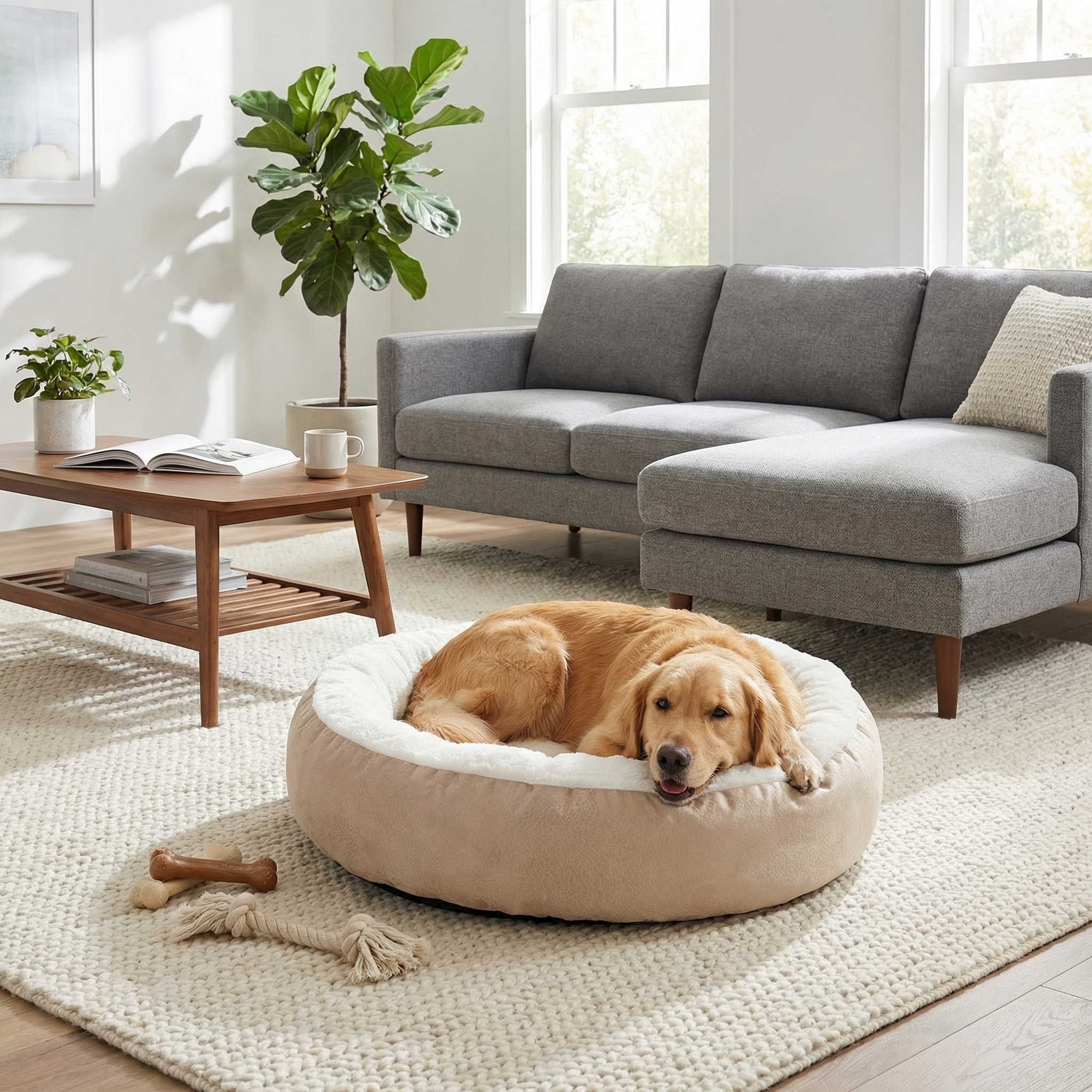 Panier chien rond