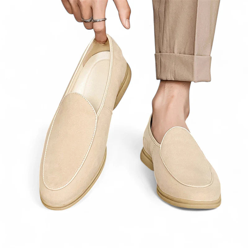 Mocassin En Daim Beige Homme