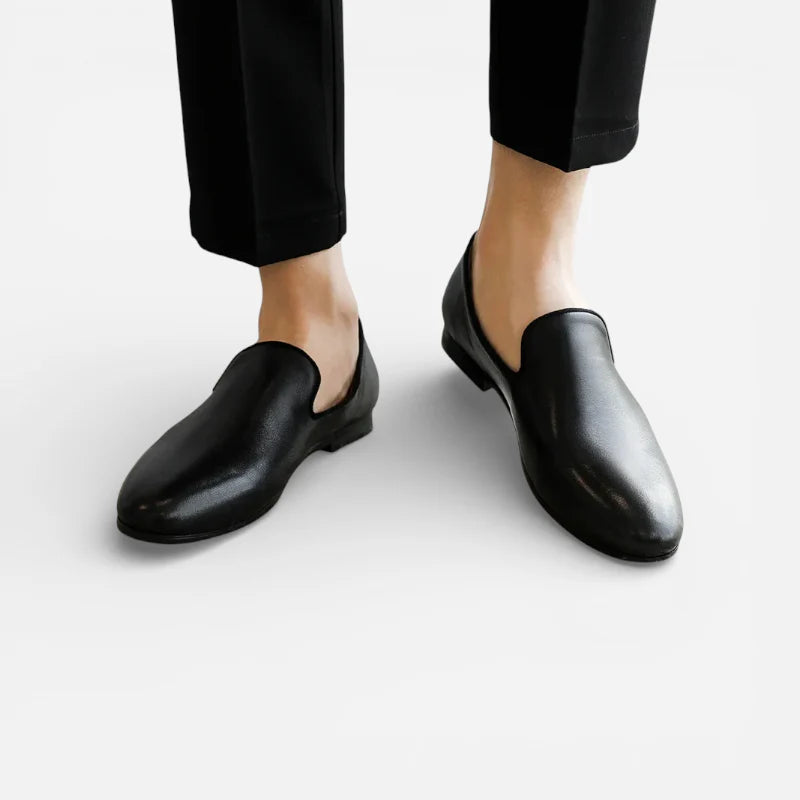 Mocassin Homme Cuir Noir Vernis