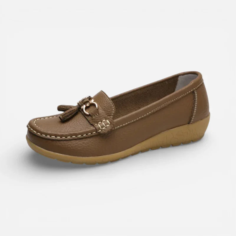 Mocassin Compensé Femme Marron