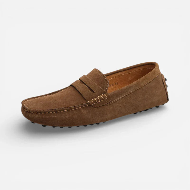 Mocassin Daim Marron Homme Chic