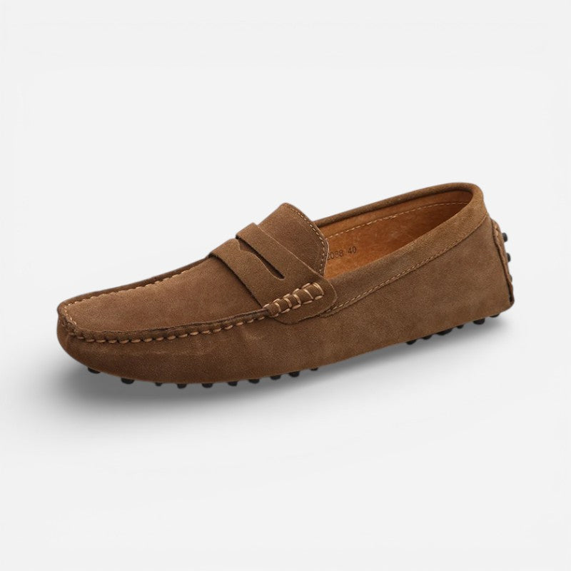 Mocassin Femme Daim Marron