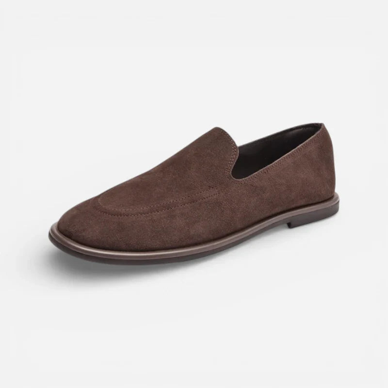 Mocassin Daim Marron Foncé Femme