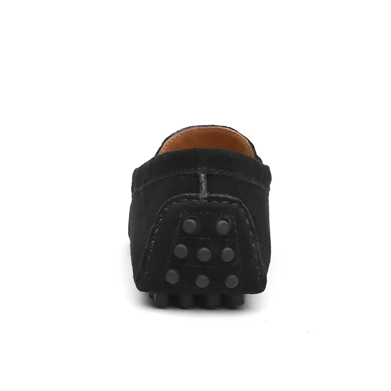 Mocassin Noir Daim Homme Chic Vintage