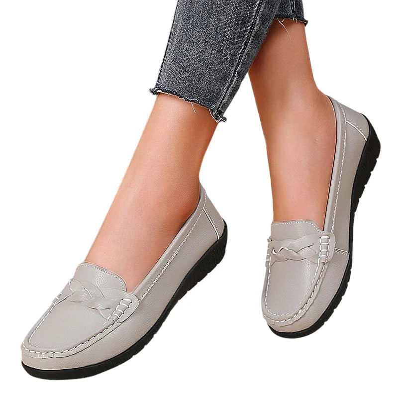 Mocassin Femme Gris Compensé
