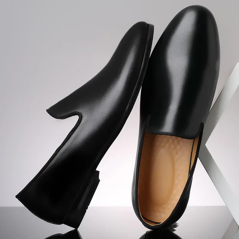Mocassin Homme Cuir Noir Vernis